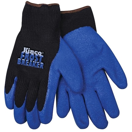 Protective Gloves, Men's, M, 11 In L, Regular Thumb, Knit Wrist Cuff, Acrylic, BlackBlue